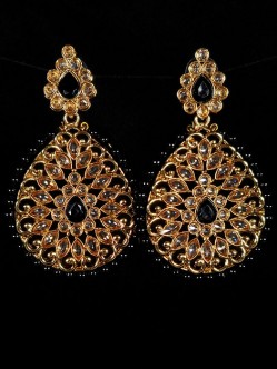 Reverse Ad Earrings With Meenakari Work